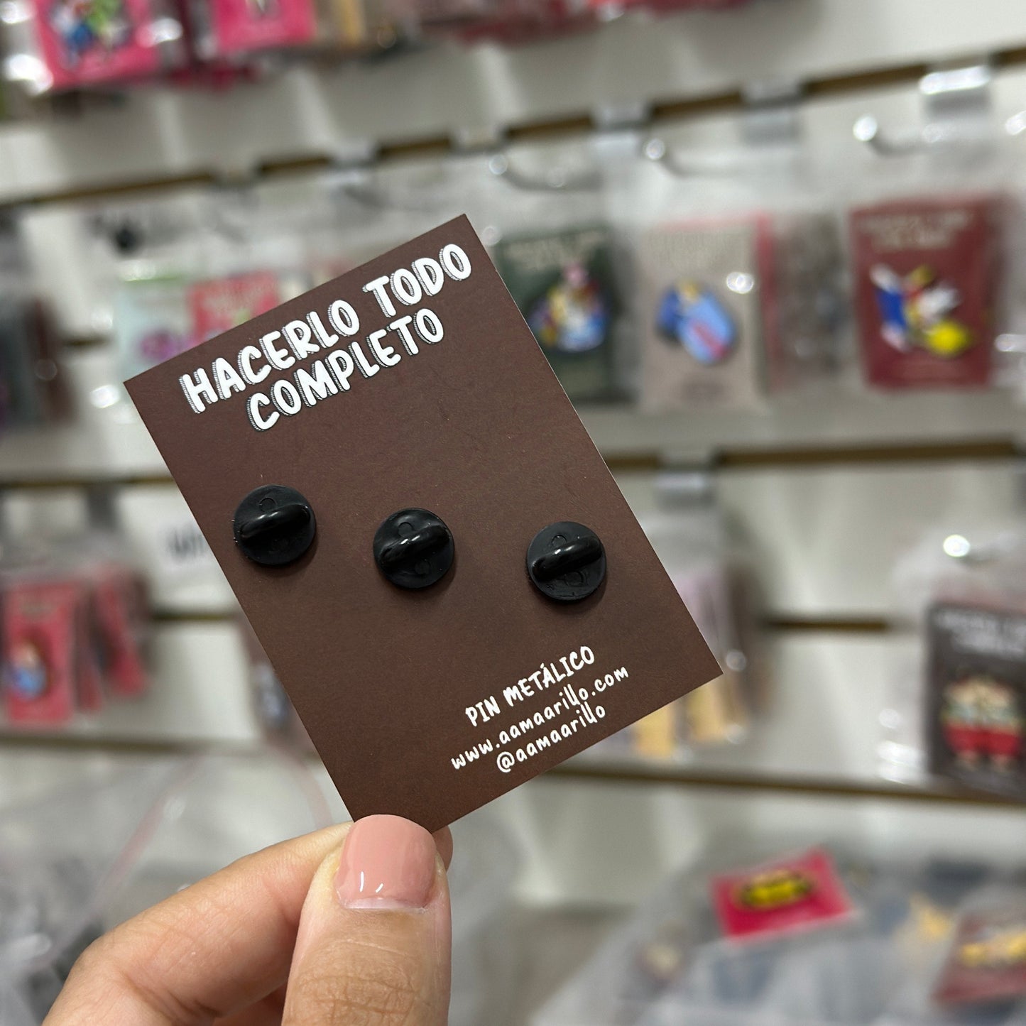 Pack x 3 - Broche plástico grueso / Negro
