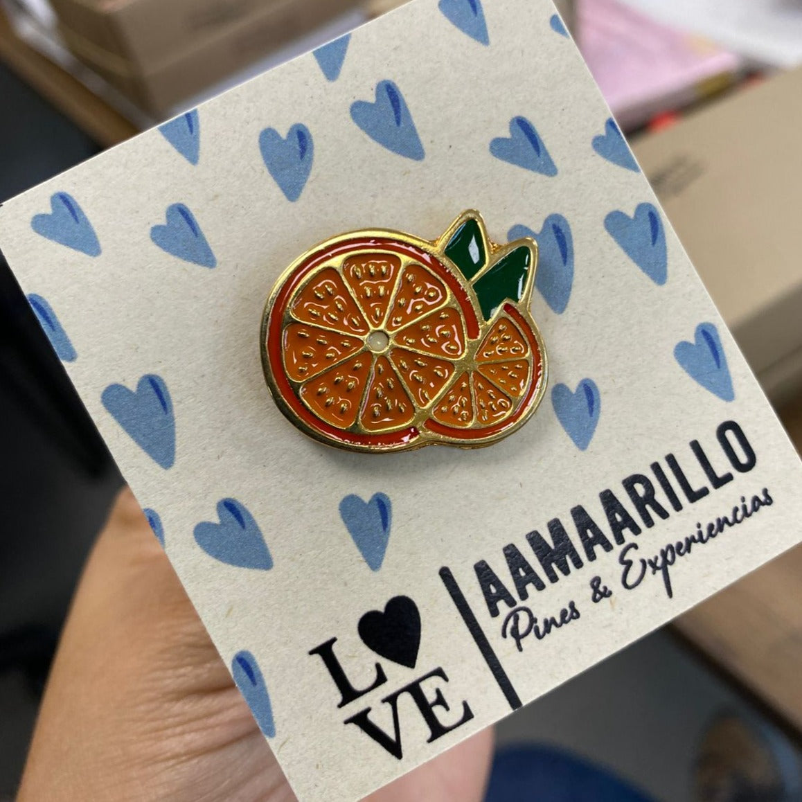 Pin media naranja