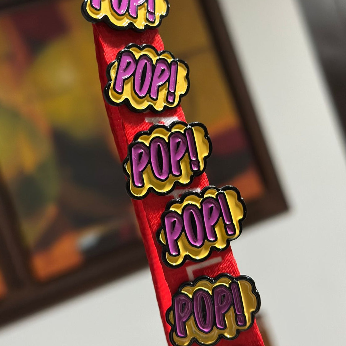 Pin Pop morado amarillo