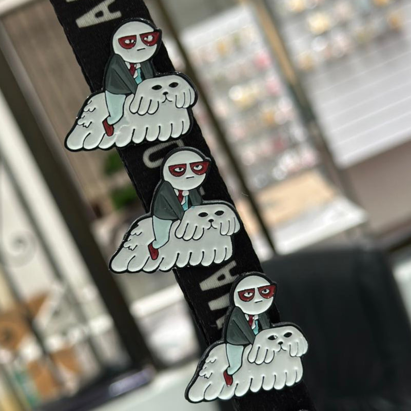 Pin perro blanco / Calvo