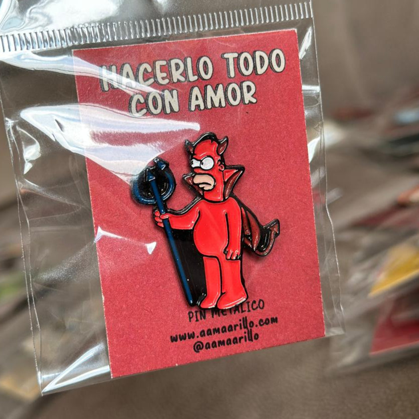 Pin Homero disfraz diablo