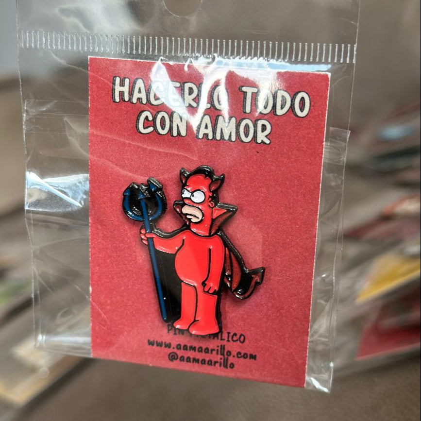 Pin Homero disfraz diablo