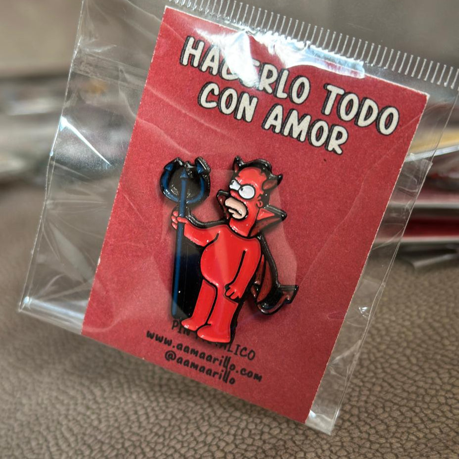 Pin Homero disfraz diablo