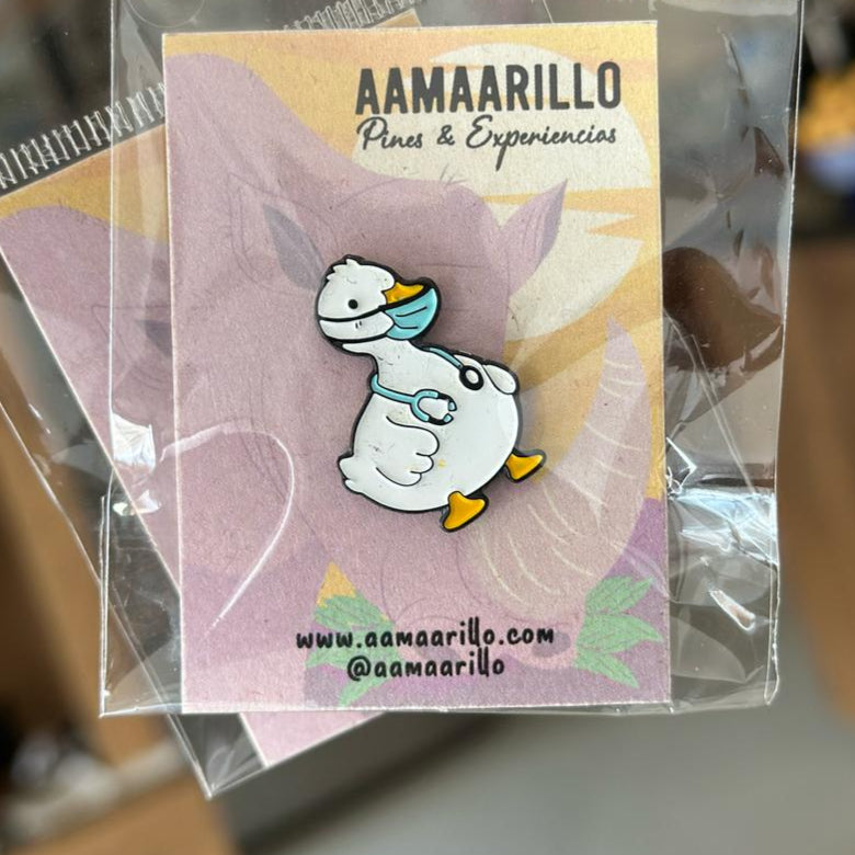 Pin pato tapabocas