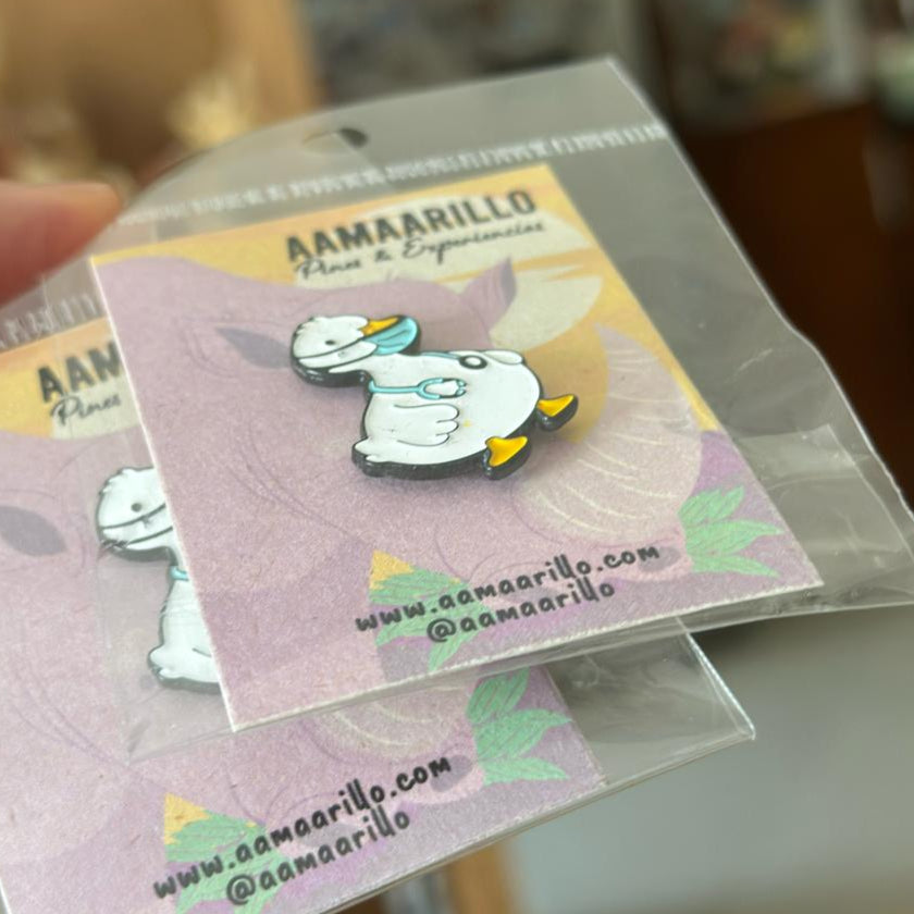 Pin pato tapabocas