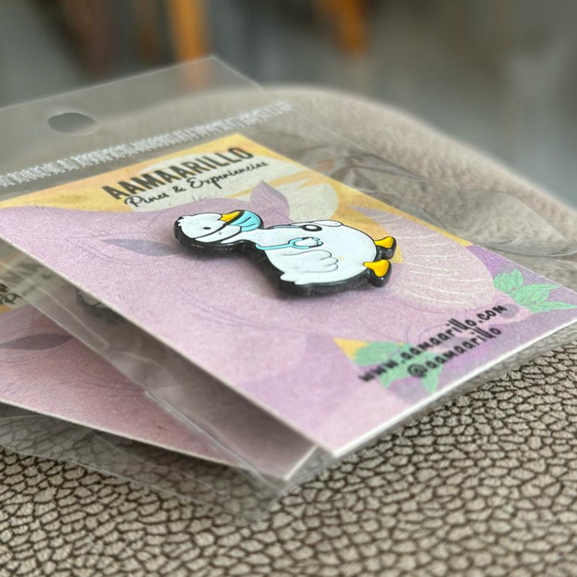 Pin pato tapabocas