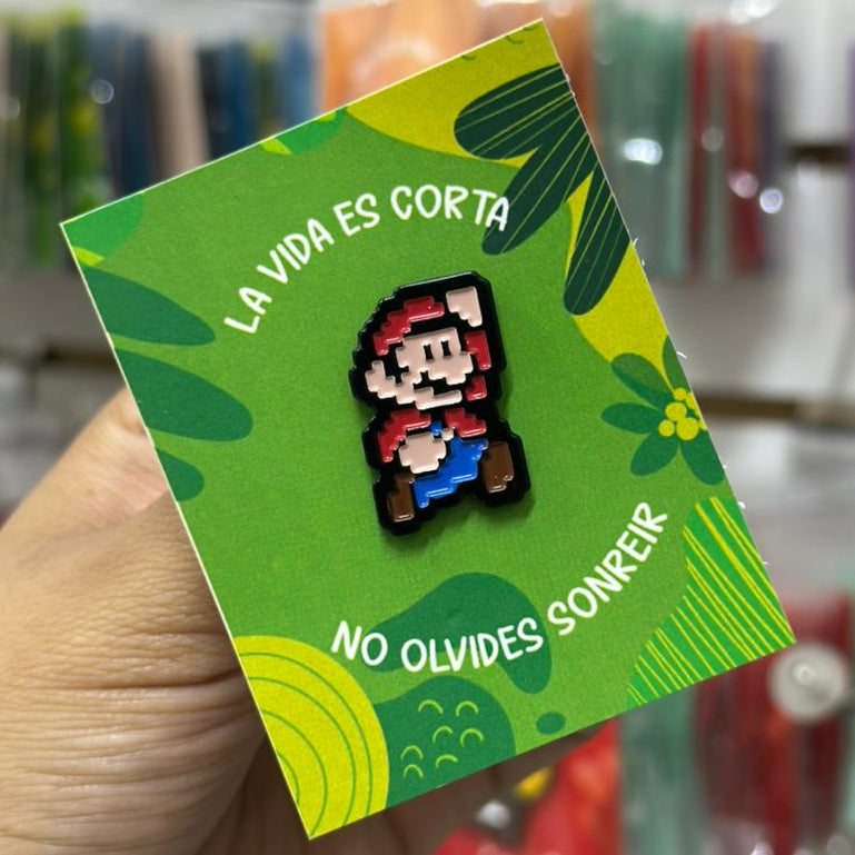 Pin Mario bros pixelado