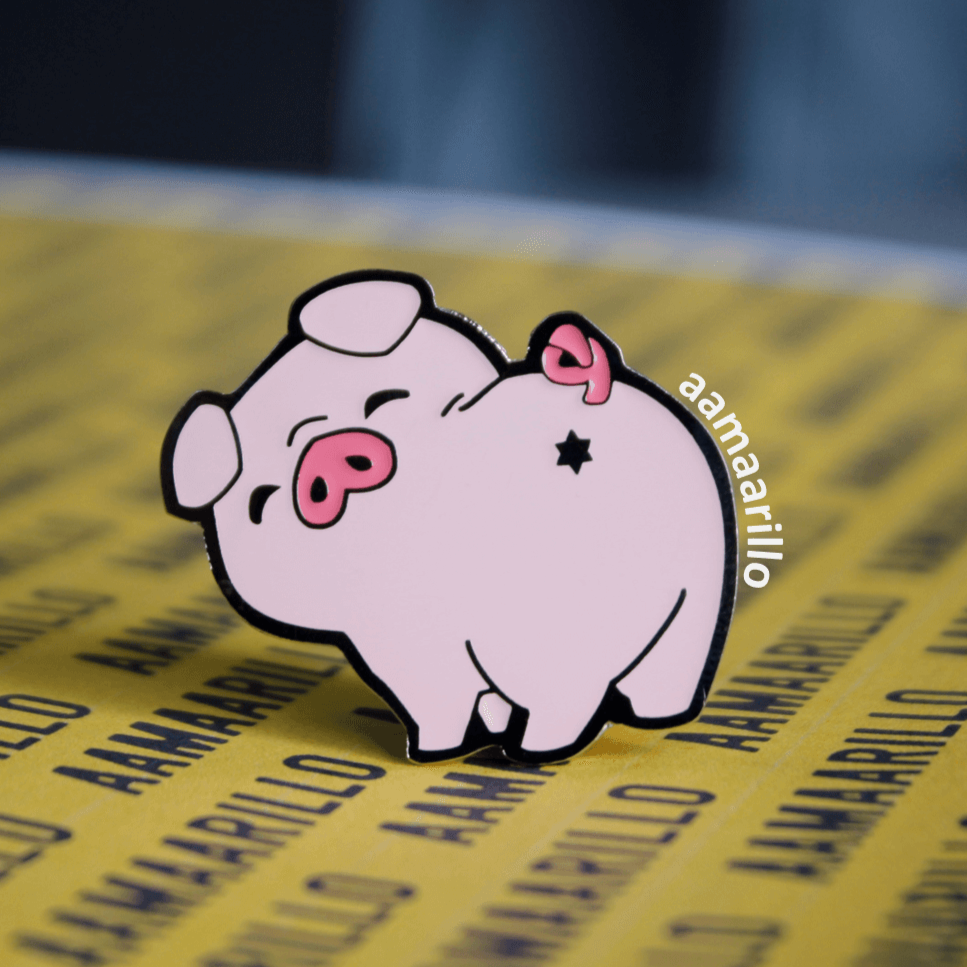 Pin cerdito a comer
