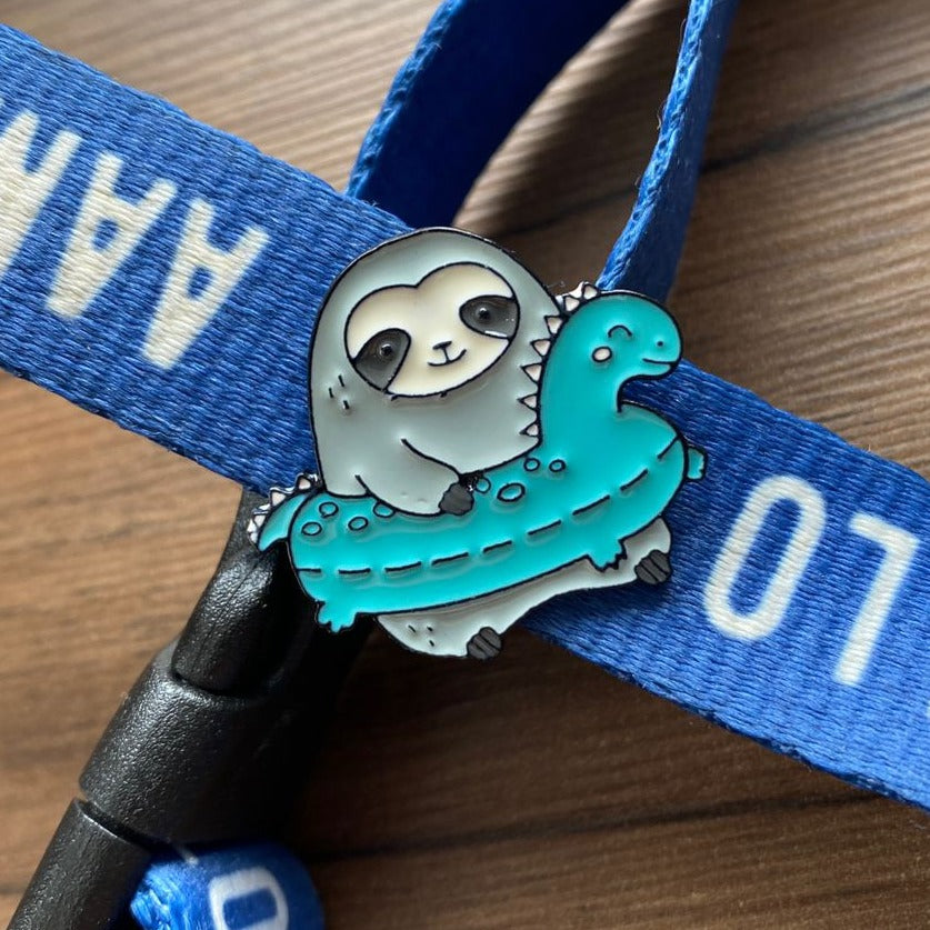 Pin oso perezoso mood salvavidas / verde agua