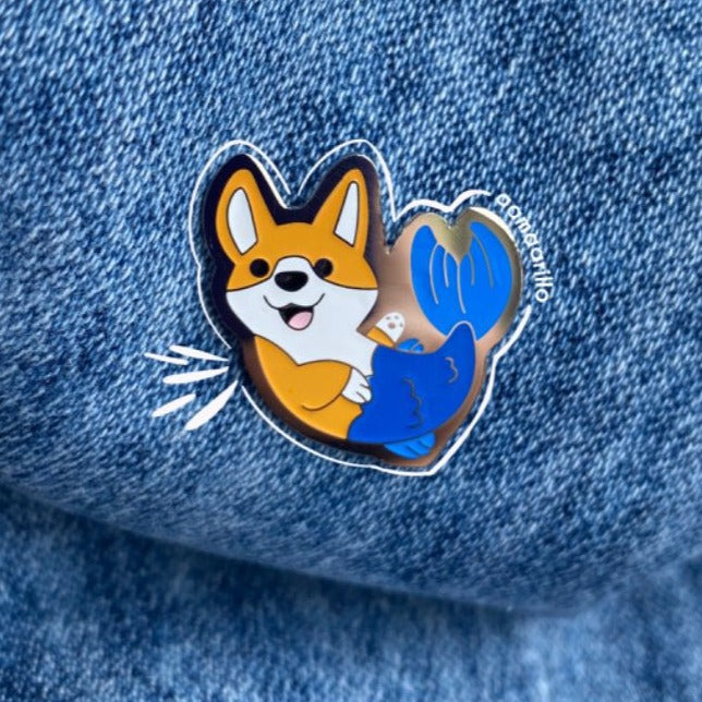 Pin cachorro traje sirena