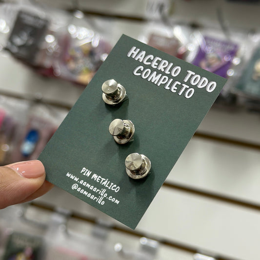 Pack x 3 - Broche de seguridad metálico / Plateado