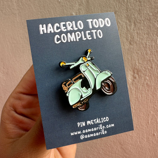 Pin Moto Vespa - Azul