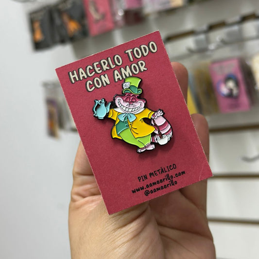 Pin Gato de Cheshire o Gato Risón con traje - Alicia en el país de las maravillas