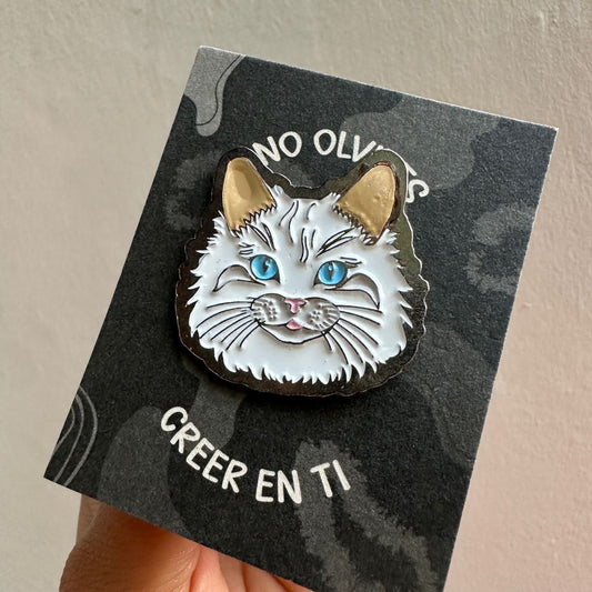 Pin gato cara blanca