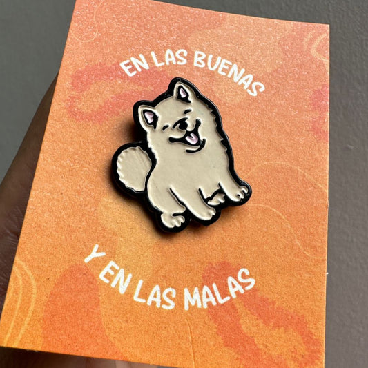 Pin perrito Pomerania cafe clarito