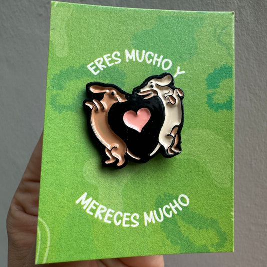 Pin perritos salchichas, con corazon
