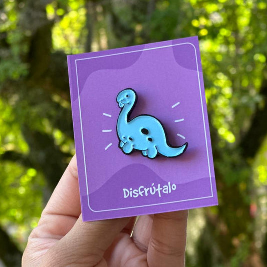 Pin dinosaurio azul