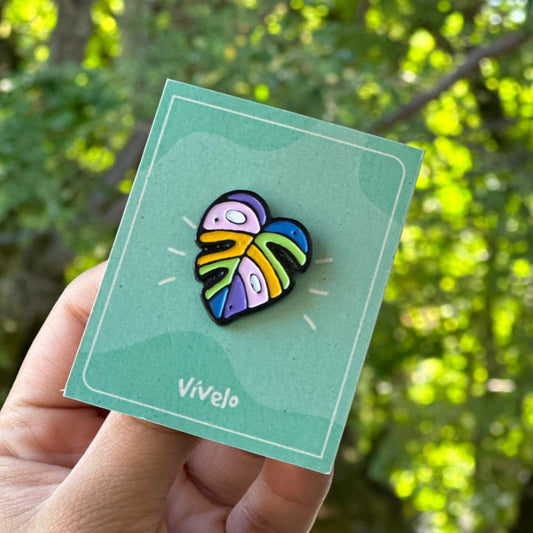 Pin hoja colorida