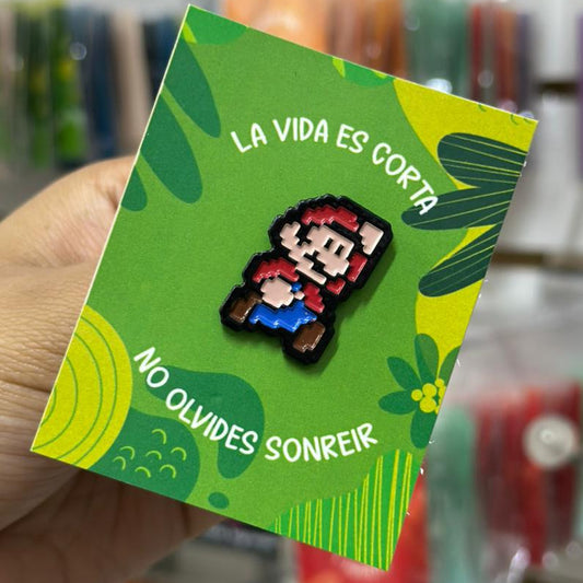Pin Mario bros pixelado