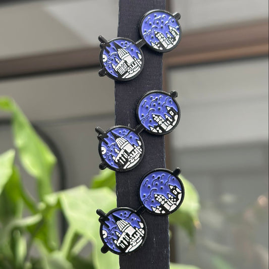 Pin gafas con la ciudad