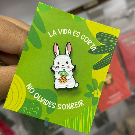 Pin conejo con zanahoria