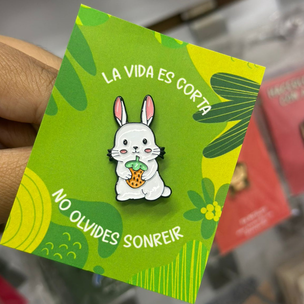 Pin conejo con zanahoria