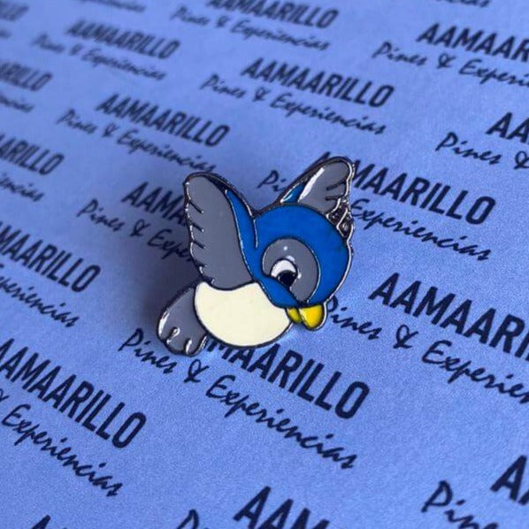 Pin pajarito azul